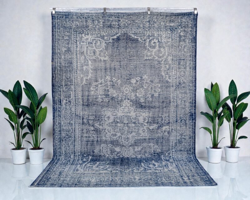 Night Blue Vintage Unique Rug