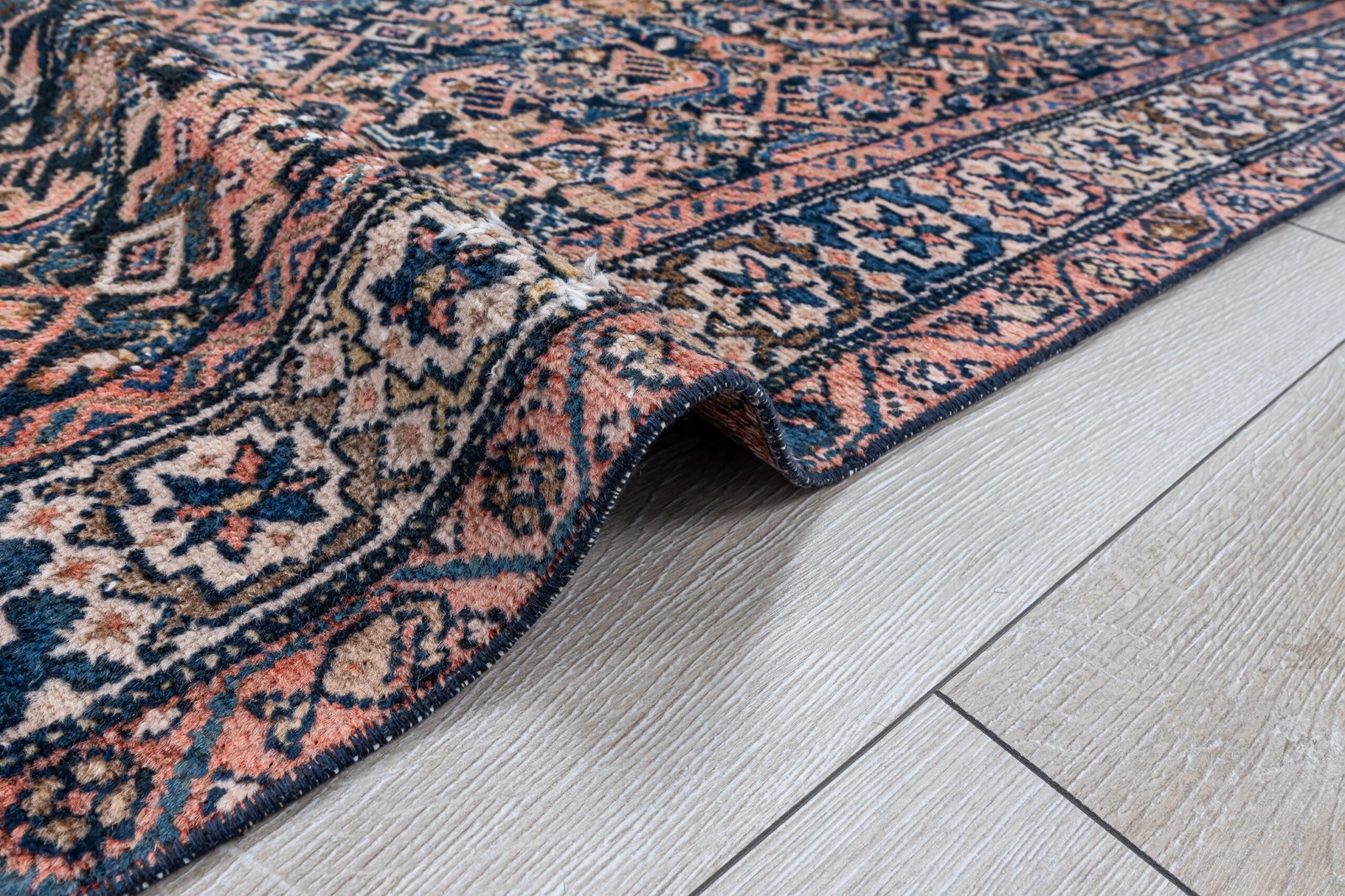 Antique Persian Runner Rug, 3x13 Heriz Hallway Runner, Long Kitchen Runner, Decorative Hand Woven Carpet, 3.3x13 feet - detail view 16