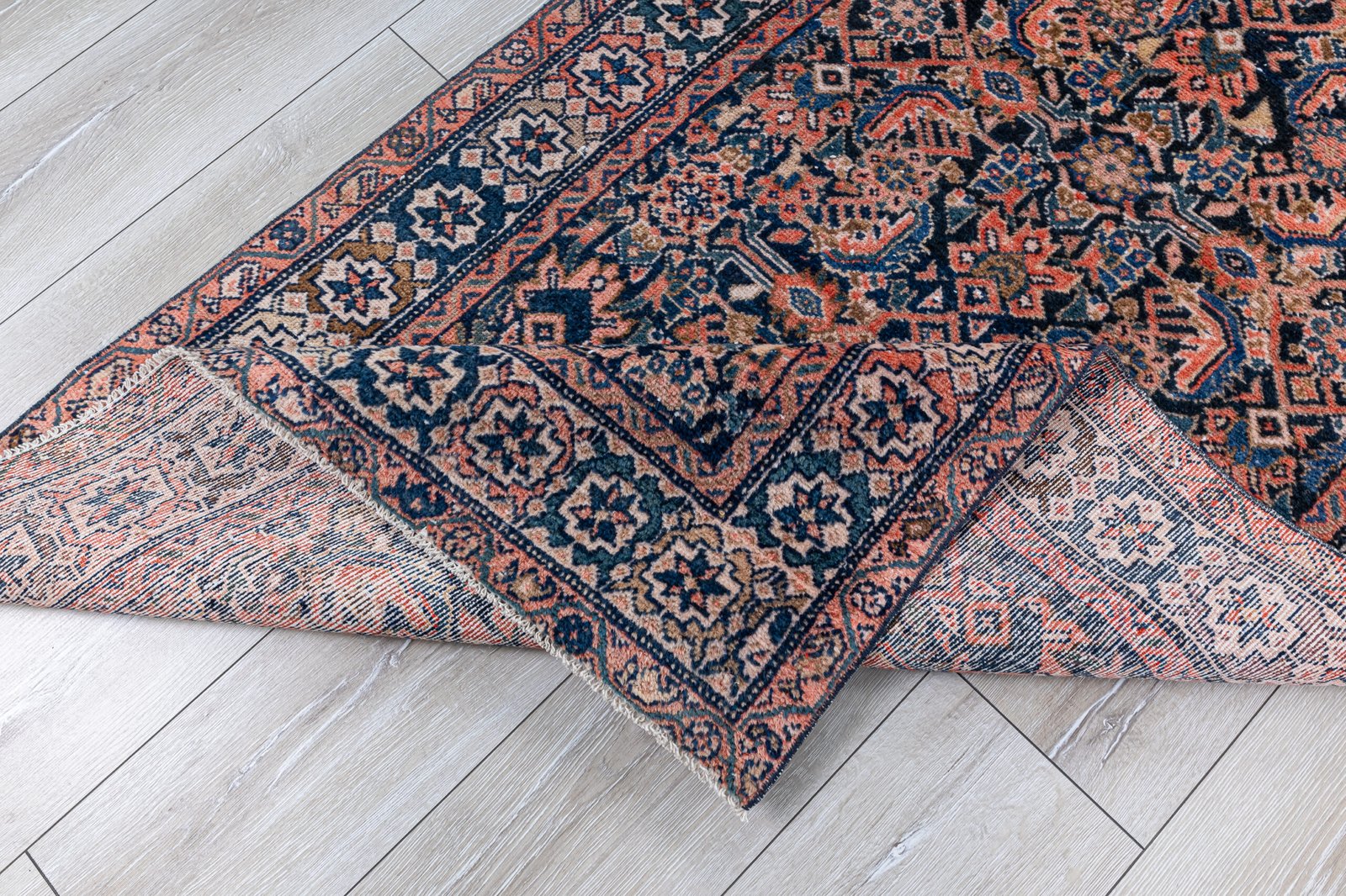 Antique Persian Runner Rug, 3x13 Heriz Hallway Runner, Long Kitchen Runner, Decorative Hand Woven Carpet, 3.3x13 feet - detail view 18