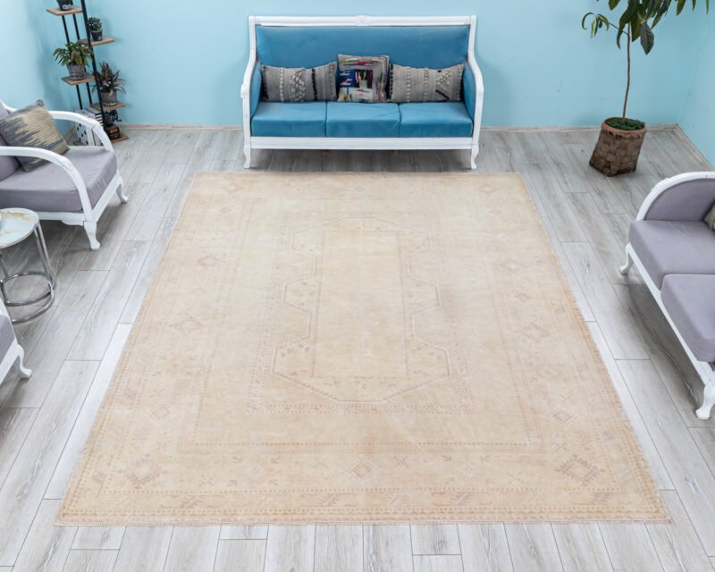 Muted Vintage Turkish Oversized Wool Rug