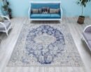 8x9 Antique Anatolia Rug, Square Vintage Heriz Patterned Turkish Wool Carpet, Faded Oushak Rugs - detail view 2