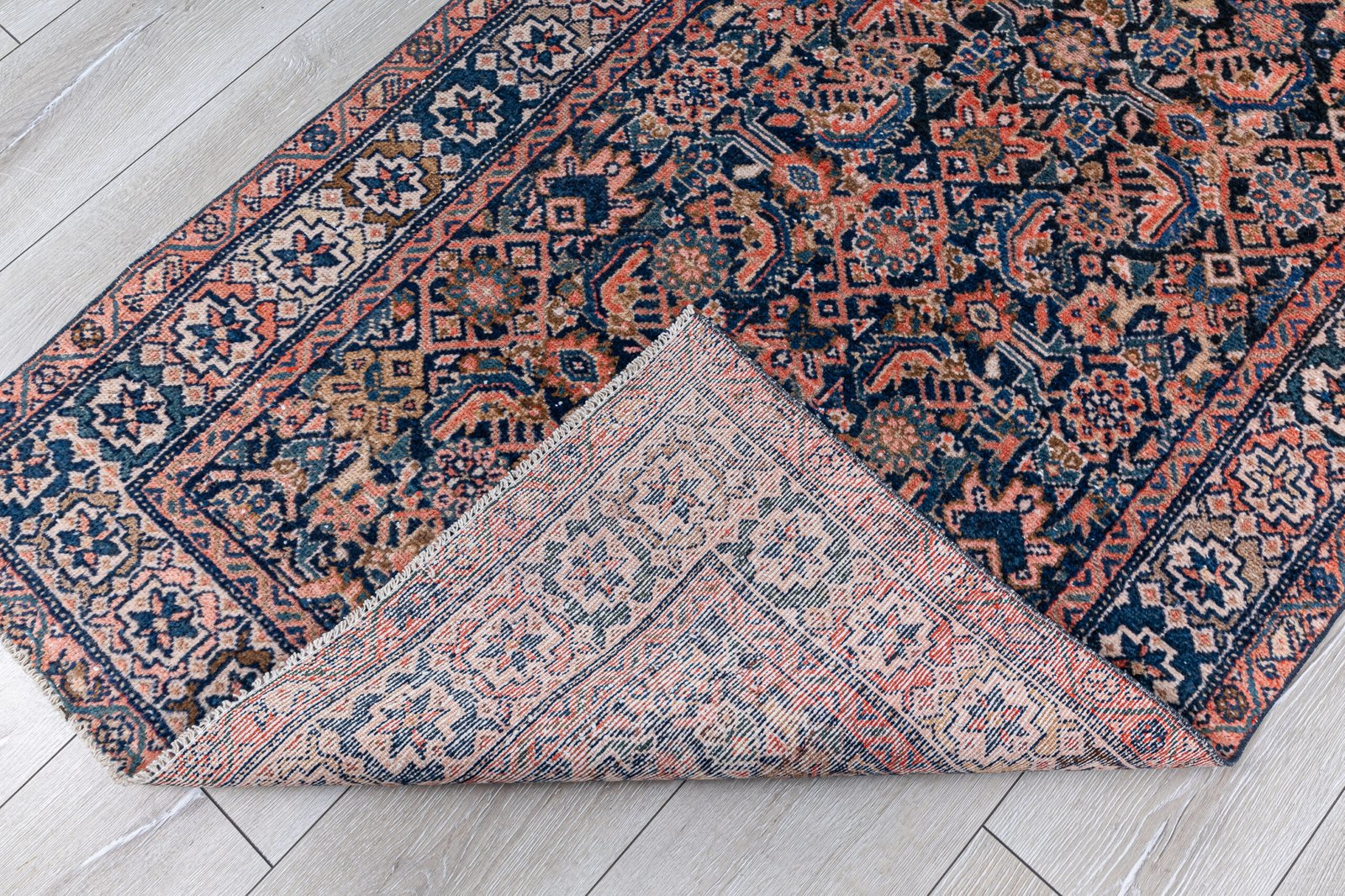 Antique Persian Runner Rug, 3x13 Heriz Hallway Runner, Long Kitchen Runner, Decorative Hand Woven Carpet, 3.3x13 feet - detail view 11