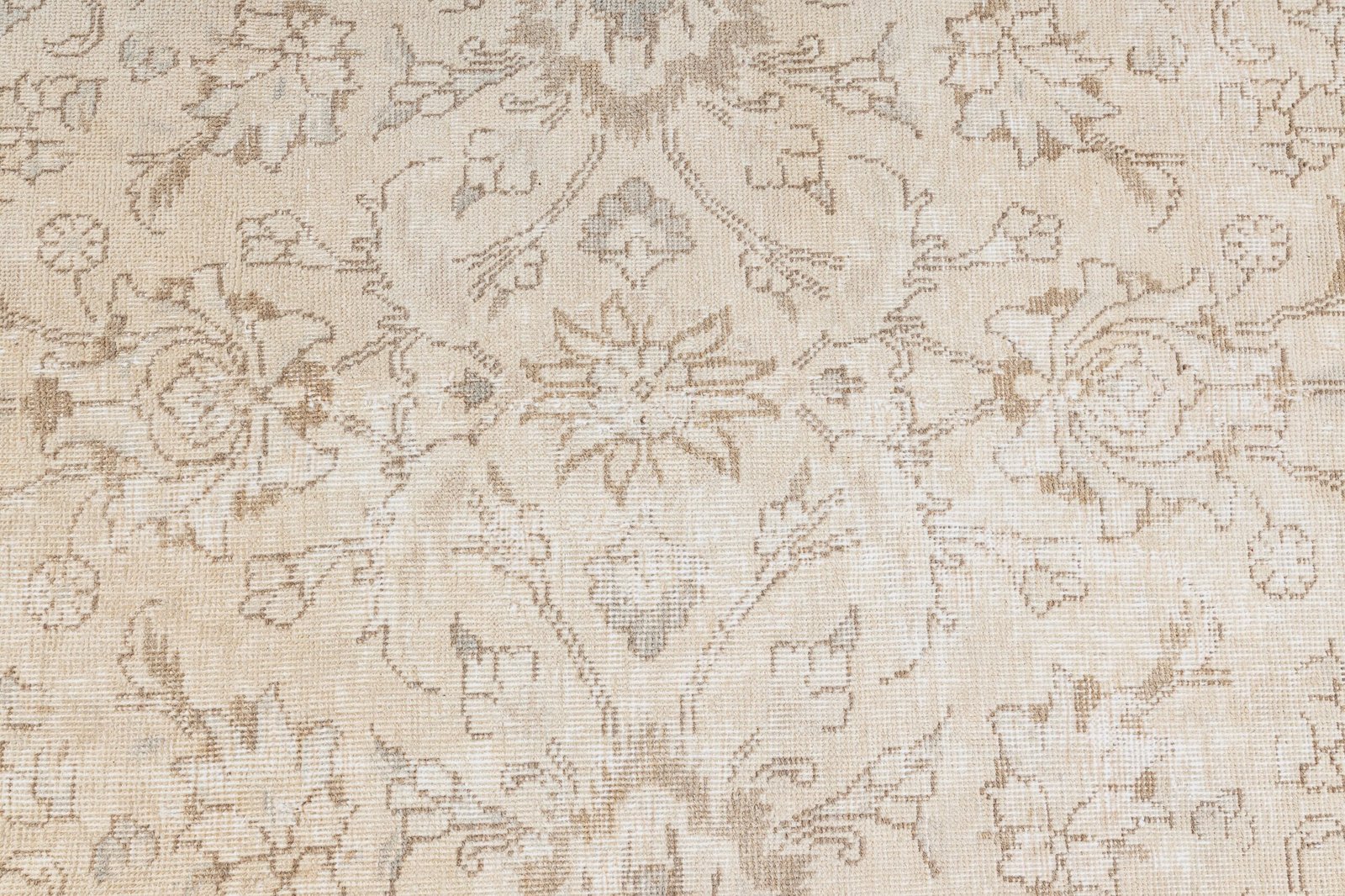 Oversized Persian Rug 10x12 Vintage rug for living room, Entry, Extra Large Carpet, Neutral Floral Rug, 9.7x12.2 feet - detail view 6