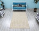 5x8 Oushak Rug, Turkish Rug Anatolian Rugs, Handmade Carpet Beige and Brown, 4.9 x 8.4 Feet - detail view 16