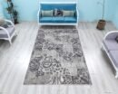 Handmade Vintage Oushak Rug, Turkish Rug Grey, Tribal Hand Knotted Carpet - detail view 15