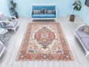 7x10 Heriz Patterned Vintage Area Rug, Turkish Best Quality Persian Rug, Large Turkish Rug, Antique Wool Carpet, Bohemian Rug, 7.3x9.7 feet
