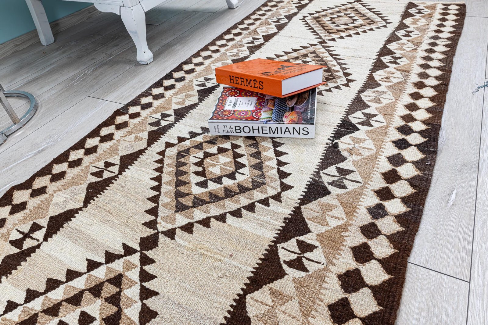 3x9 Turkish Runner-Kilim Runner Rug-Natural Wool Hallway-Traditional Rug Runner for Kitchen,Entryway-2.9x9.4 feet