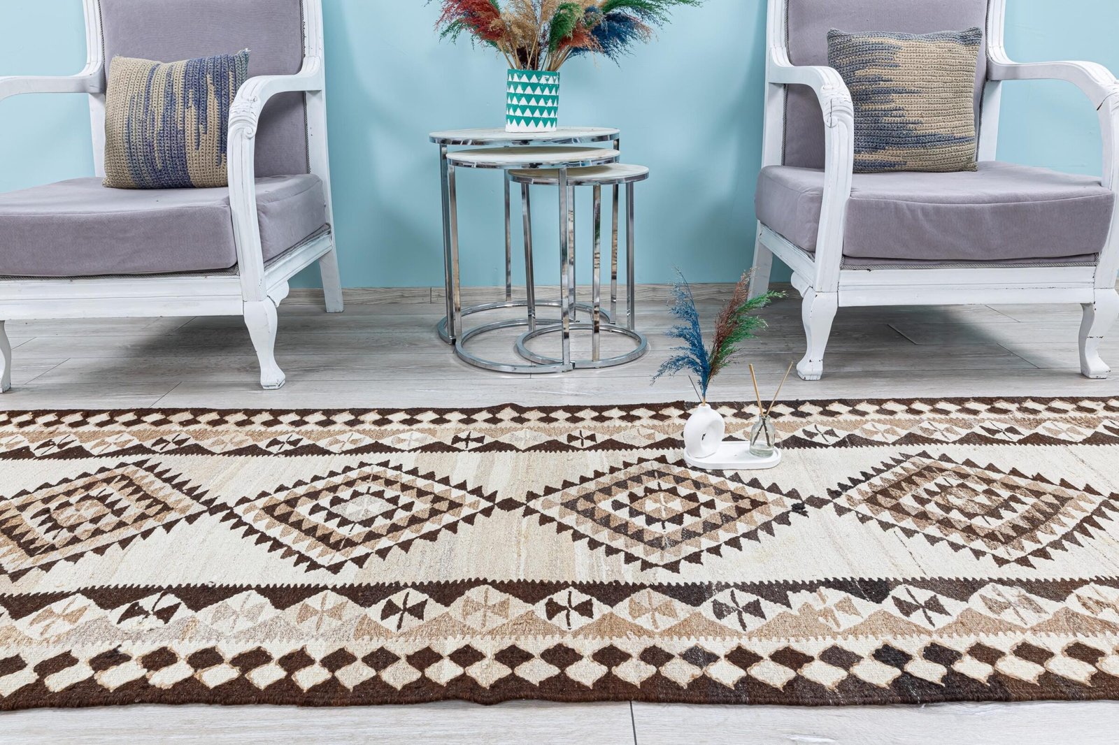 3x9 Turkish Runner-Kilim Runner Rug-Natural Wool Hallway-Traditional Rug Runner for Kitchen,Entryway-2.9x9.4 feet