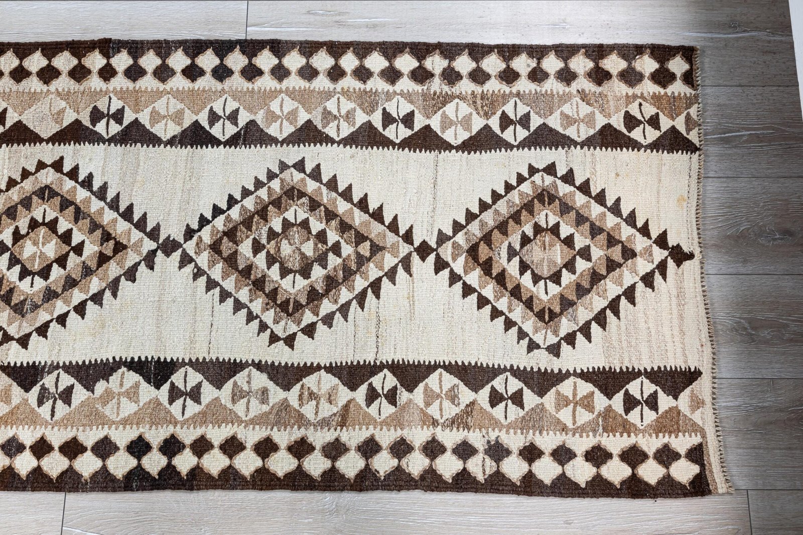 3x9 Turkish Runner-Kilim Runner Rug-Natural Wool Hallway-Traditional Rug Runner for Kitchen,Entryway-2.9x9.4 feet