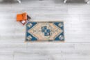 Turkish Mini Rug 2x3-Vintage Soft Wool Carpet-Tiny Pastel Rug-Handmade Rug-Oriental Rug-Geometric Rug-1.9x3.3 feet