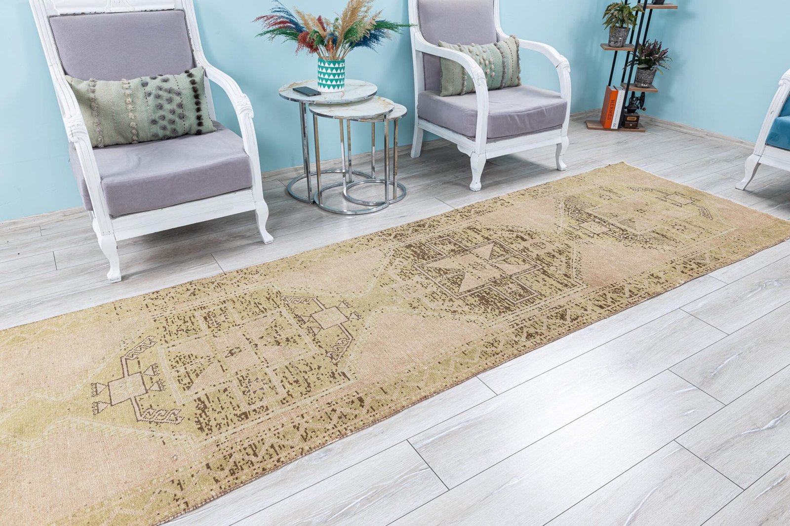 Muted Vintage Runner Rug for Kitchen,Entryway,Hallway - Image 8