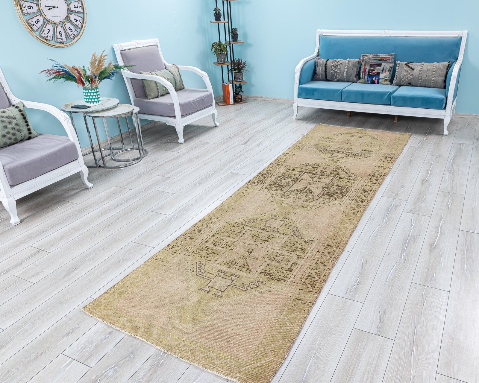 Muted Vintage Runner Rug for Kitchen,Entryway,Hallway - Image 2