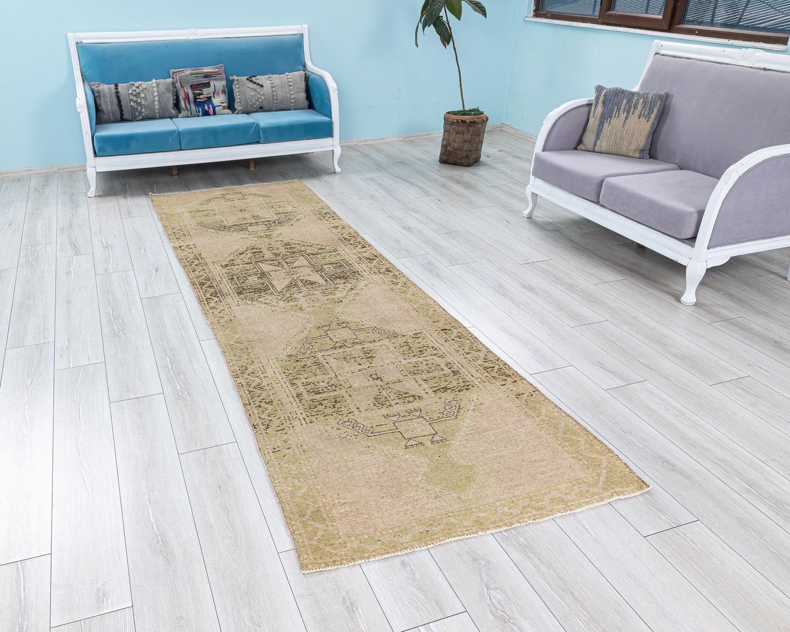 Muted Vintage Runner Rug for Kitchen,Entryway,Hallway - Image 5
