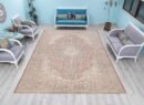 Vintage Oversize Rug 9x12, Turkish medallion area rug, 10x13 Oushak Carpet
