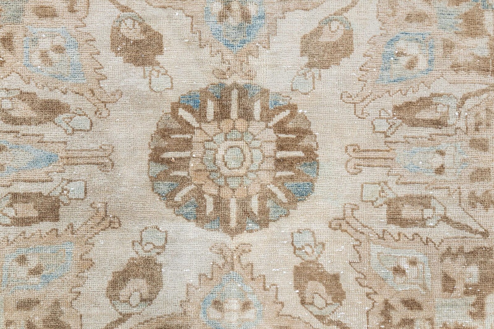 Faded Vintage Unique Area Rug, Turkish Oversize Muted Carpet, Low Pile Bohemian Antique