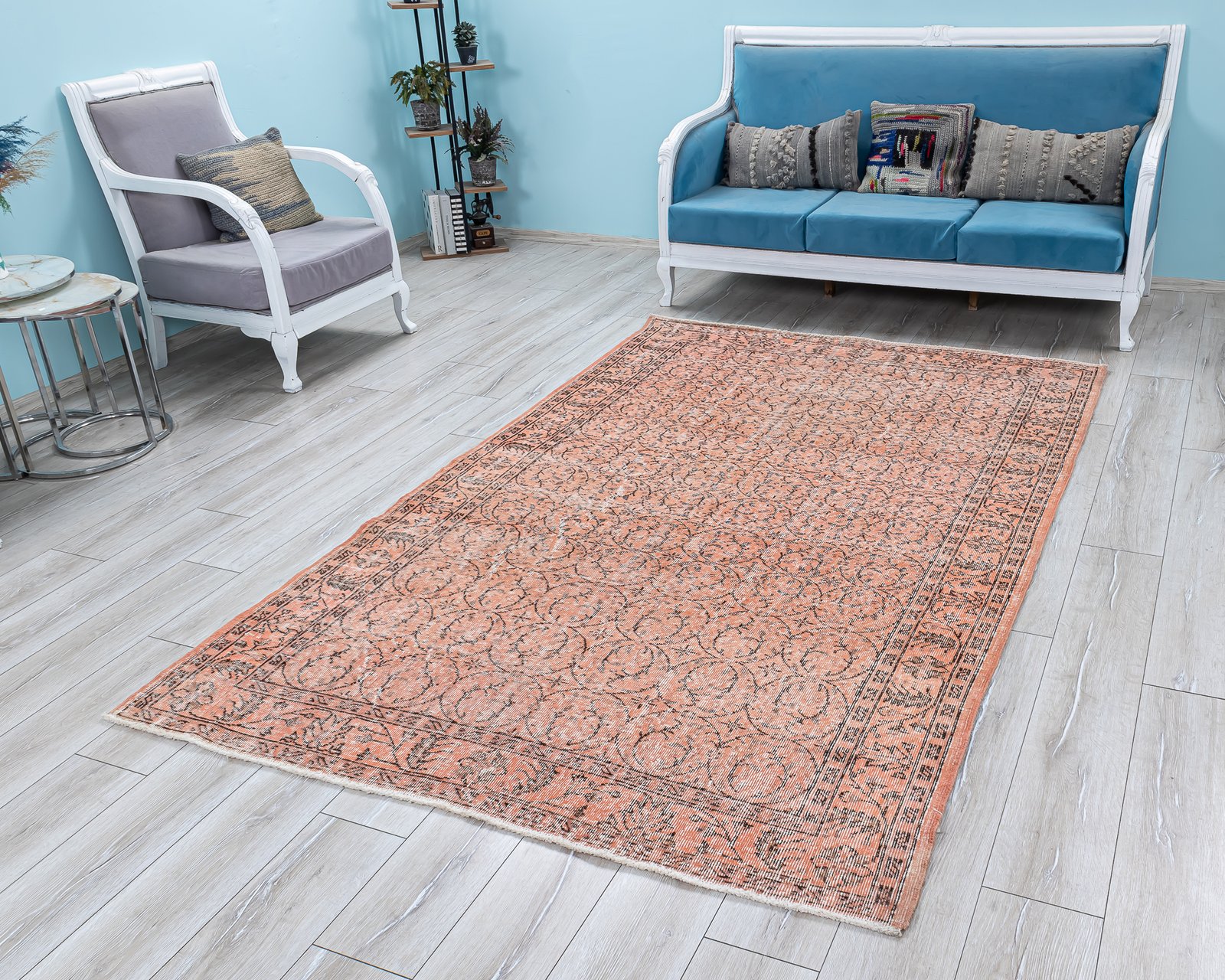 Vintage Turkish Pink Area Rug - Image 2