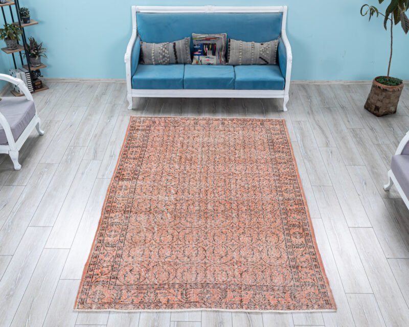Vintage Turkish Pink Area Rug