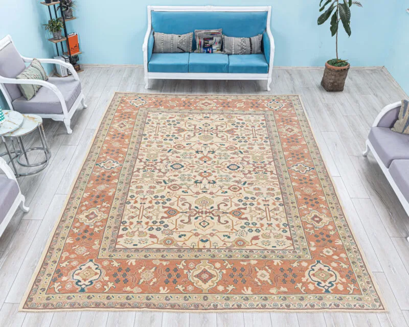 Oushak Large Soft Wool Area Rug